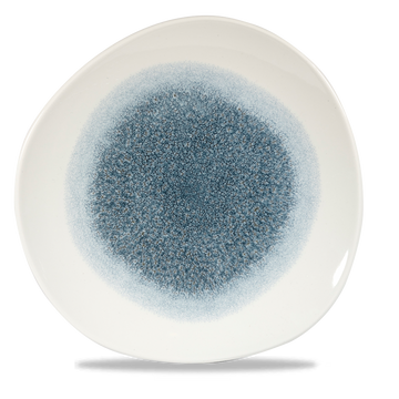 Raku Topaz Blue Organic Plate 28.6cm